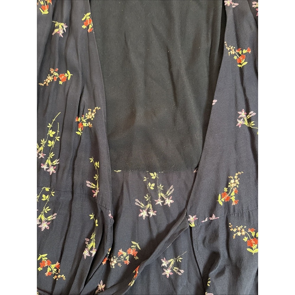 Limited America Women's L Cardigan 90s Vintage Knit Tie Front Sheer Boho Hippie - Picture 3 of 7